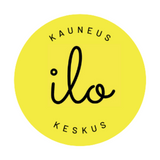ilokauneus, keltainen logo, kauneuskeskusilo