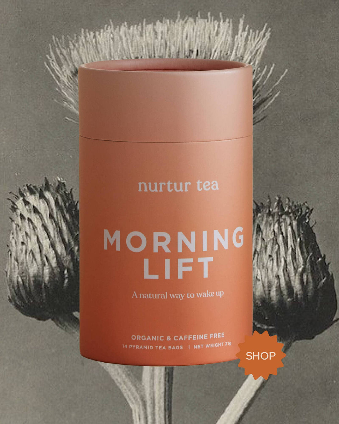 Morning Lift tee – rooibos, inkivääri ja piparminttu – kofeiiniton aamutee purkissa