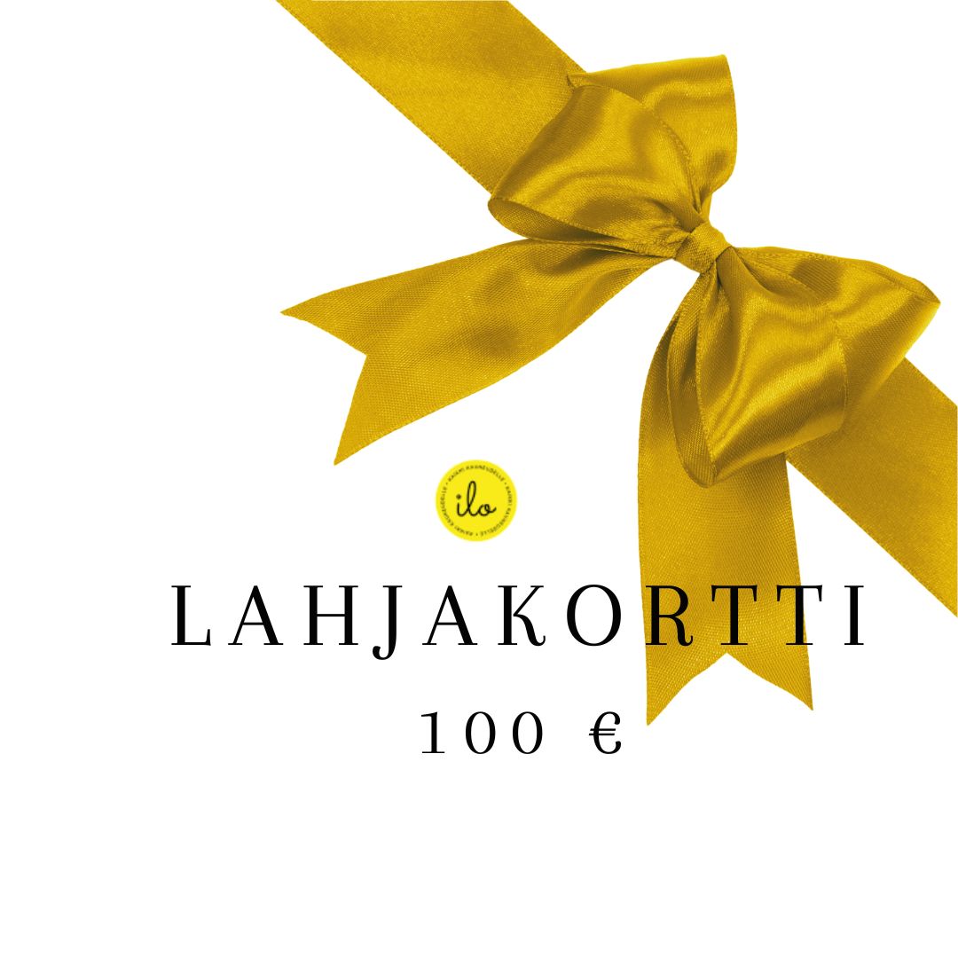 Kauneuskeskus ILO lahjakortti – kaunis kuvallinen kortti, jolla voi hemmotella palveluilla ja hoidoilla. Voimassa 12 kuukautta, toimitus sähköisesti tai postitse.
